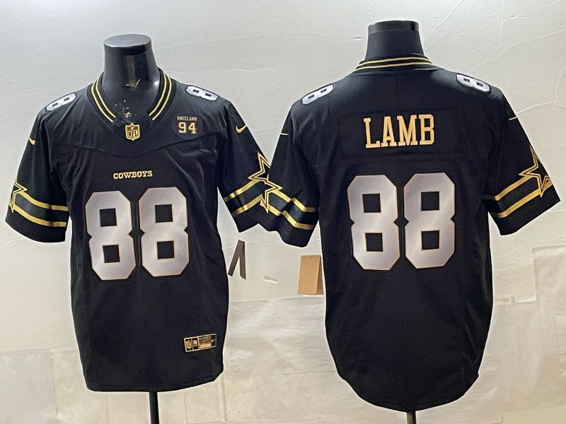 Men 2026 Dallas Cowboys #88 Lamb Black Gold 6th generations Nike Limited NFL Jersey style 03->dallas cowboys->NFL Jersey